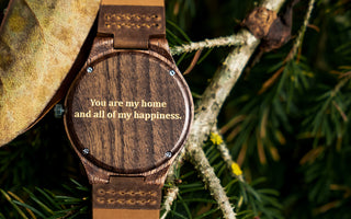 Personalized Wooden Watch for Him | Top 50 engravings for Christmas gift for your Husband