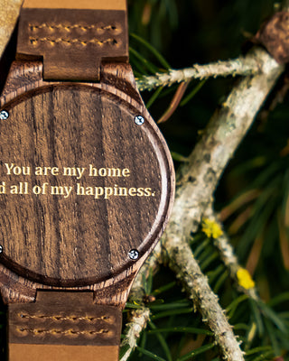 Personalized Wooden Watch for Him | Top 50 engravings for Christmas gift for your Husband