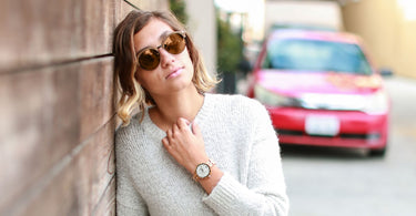 round wooden sunglasses for women