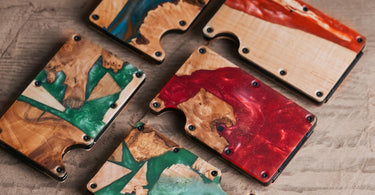  wooden engraved wallets