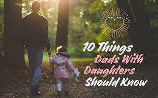 dad and daughter walking in nature