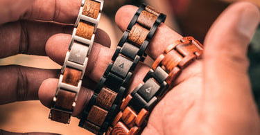 metal vs. wood bracelets for men