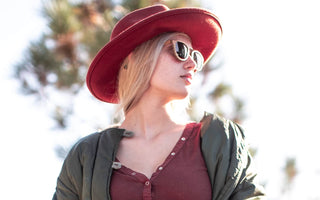 women's aviator wooden sunglasses