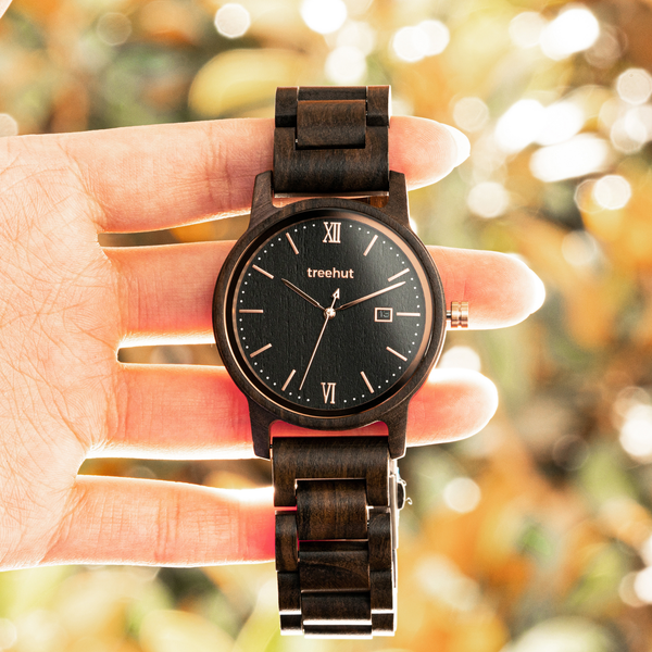 Wooden Watch | Odyssey All Ebony Monochrome for Men | Treehut