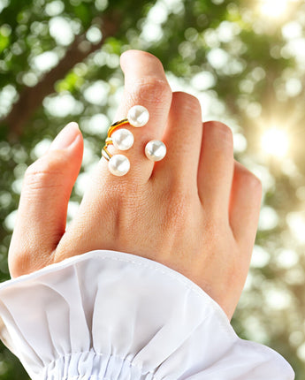 Pearl Open Cocktail Ring