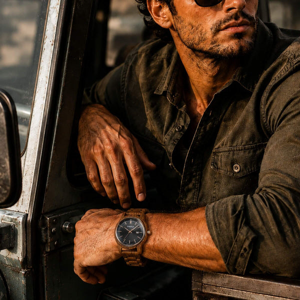 men's zebrawood watch