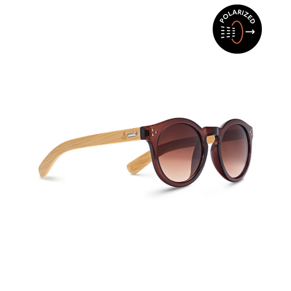 Wooden Sunglasses – Rina 53 Retro Cat-Eye With Bamboo Arms  display picture 1