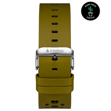 22mm Olive Green Cactus Leather Band For Men