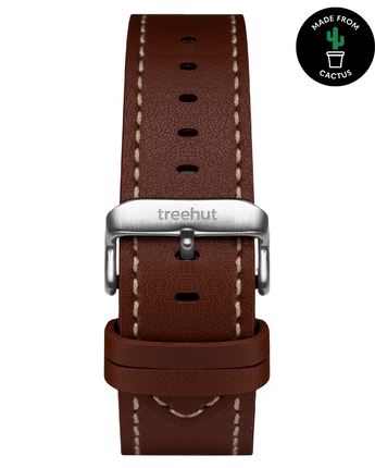20mm Brown Cactus Leather Band for Men