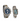Couples Silver Maple Blue Couples Wooden Watch