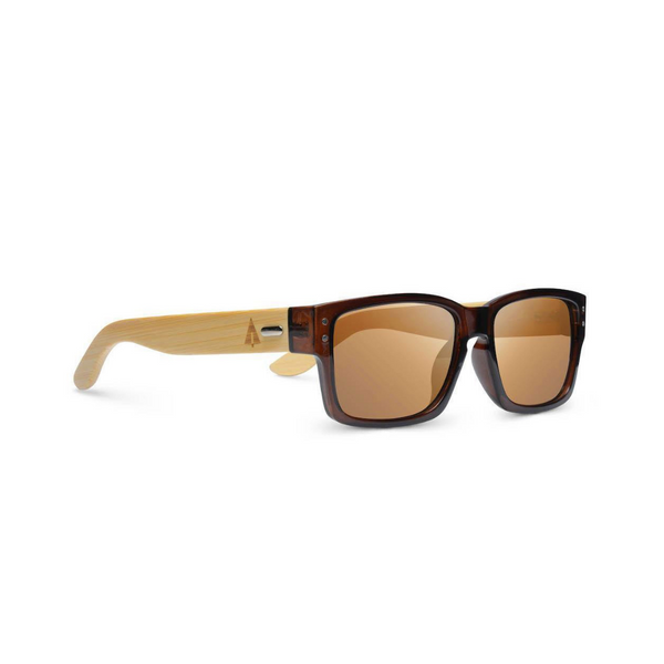 Wooden Sunglasses – Hendry 45 in Brown With Bamboo Arms  display picture 1