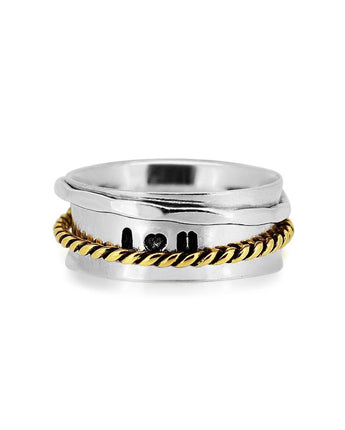 Twisted Love Spinner Ring Women's Engraved Ring