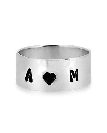 All Silver Ring Women's Engraved Ring
