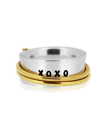 Star-Crossed Lovers Spinner Ring Women's Engraved Ring