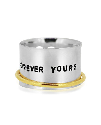 Forever Spinner Ring Women's Engraved Ring