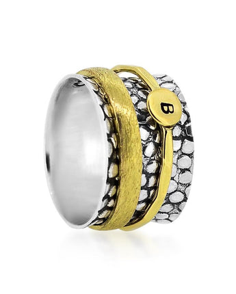 Thriller Initial Ring Women's Engraved Ring