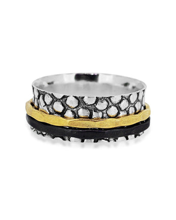Pebble Beach Spinner Ring Women's Engraved Ring