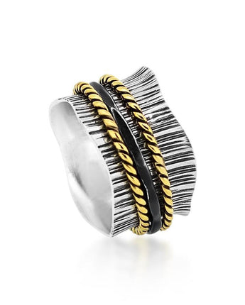 Trilogy Spinner Ring Women's Engraved Ring