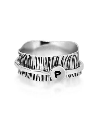 Silvertree Initial Ring Women's Engraved Ring