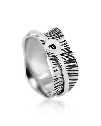 Silvertree Initial Ring Women's Engraved Ring