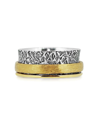 Chakra Spinner Ring Women's Engraved Ring