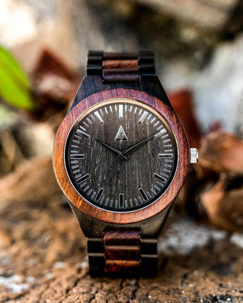 Classic Redwood Ebony Theo Men's Wooden Watch