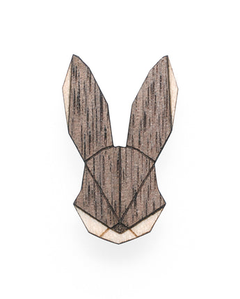 Wooden Hare Pin Accessories