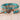 Treehut women's cuff bracelet made with blue turquoise tube stones and genuine leather straps. 