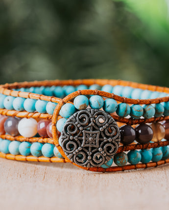 Blue Sea Stone Bracelet for Women