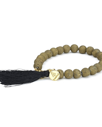 Mala Gold Dust Tassel Bracelet Women's Stone Bracelet