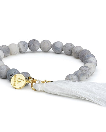 Mala White Tassel Bracelet Women's Stone Bracelet