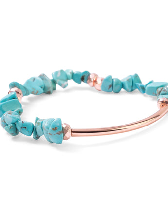 Zola Turquoise Rose Gold Bracelet Women's Stone Bracelet