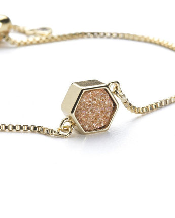 Lyla Champagne Hexagon Bracelet Women's Stone Bracelet