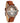 Treehut Tao Marble Cognac Leather Men's Stainless Steel Wooden watch 