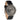 Bay Ebony Grey Black Leather Men's Stainless Steel Wooden Watch