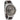 Bay Ebony Grey Sunray Silver Men's Stainless Steel Wooden Watch 