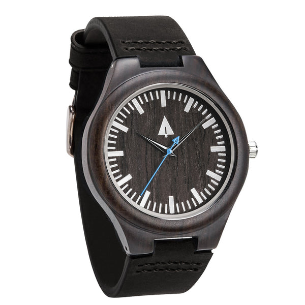 wood watches with leather straps