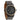 Classic Multifunction Black Denim Men's Wooden Watch