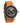 Classic Multifunction Orange Denim Men's Wooden Watch