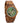 Classic Multifunction Zebrawood Green Men's Wooden Watch