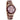 Constance Purple Heart Rose Gold Women's Stainless Steel Wooden Watch