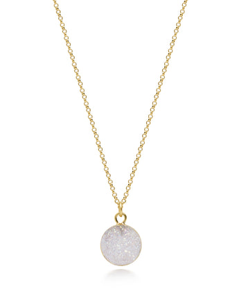 Terra White Druzy Necklace Women's Stone Necklace