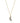 Crescent Silver Druzy Necklace