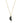 Crescent Black Druzy Necklace Women's Stone Necklace