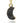 Crescent Black Druzy Necklace Women's Stone Necklace 