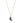 Crescent Blue Druzy Necklace Women's Stone Necklace