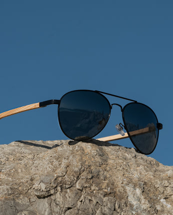 Top Gun 51 Men's Wooden Sunglasses