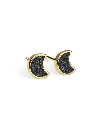 Moonbloom Midnight Black Druzy Earrings Women's Stone Earring