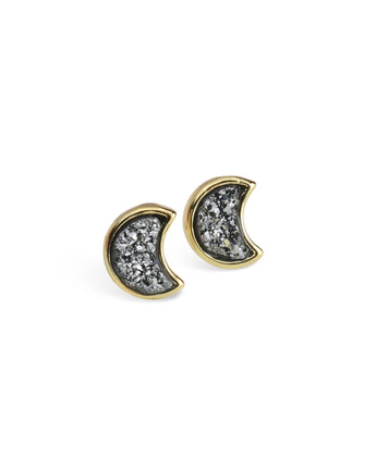 Moonbloom Silver Druzy Earrings Women's Stone Earring