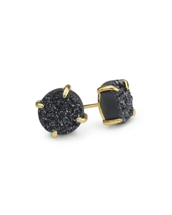 Bloom Midnight Black Druzy Earrings Women's Stone Earring